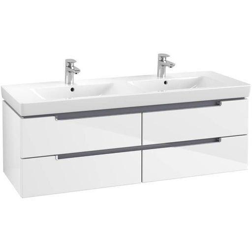 Villeroy & Boch Subway 2.0 1300mm Double Vanity Unit - Wall Hung 4 Drawer Unit - Unbeatable Bathrooms
