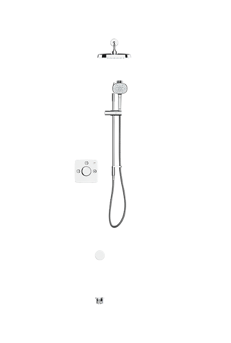 Mira Evoco Triple Outlet Thermostatic Mixer Shower with Bath Filler, Adjustable & Fixed Heads - Chrome - Unbeatable Bathrooms