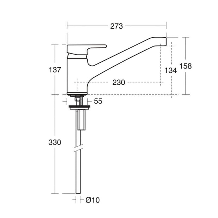 Ideal Standard Active single lever one taphole sink mixer with standard cast spout - Unbeatable Bathrooms