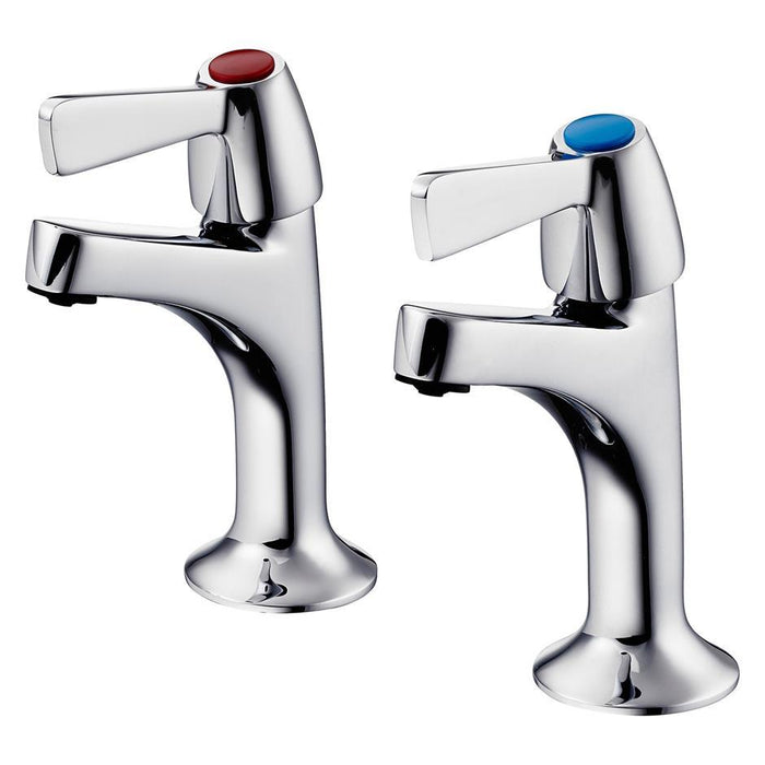 Armitage Shanks Alterna 21 High Neck Pillar Taps 1/2inch Lever Handles Pair - Unbeatable Bathrooms