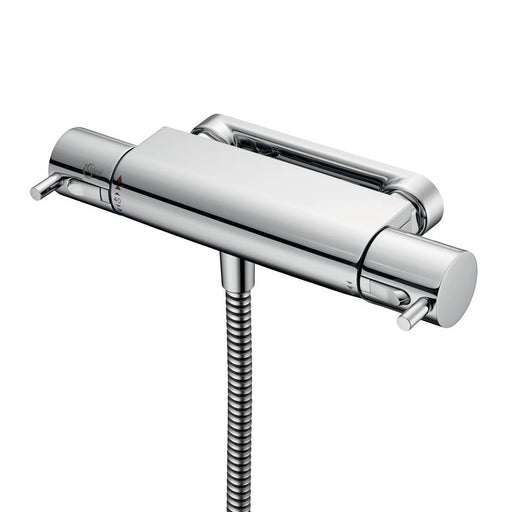 Ideal Standard Alto Ecotherm Bar Shower Valve with Metal Pin Handles & Fast-Fix Wall Bracket - Unbeatable Bathrooms