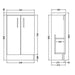 Hudson Reed Apollo Vanity Unit - Floor Standing 1 & 2 Door Units with Basin (Various) - Unbeatable Bathrooms