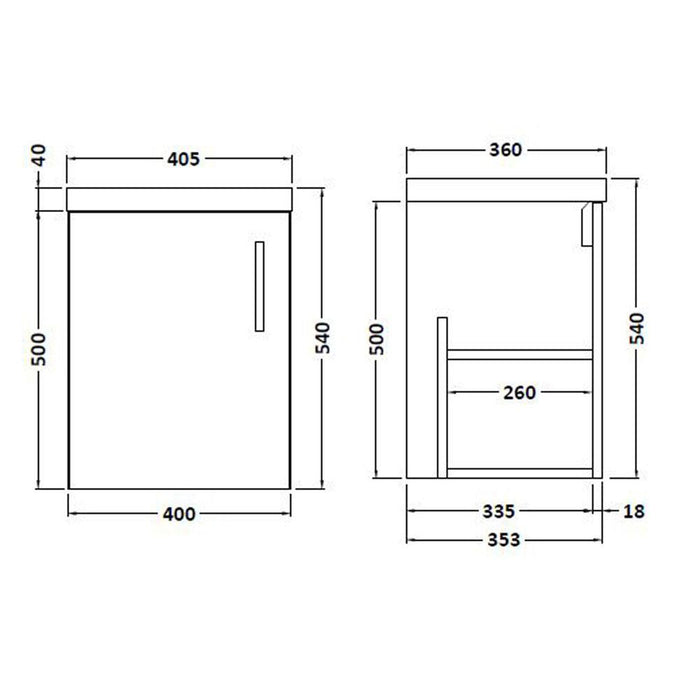 Hudson Reed Apollo Vanity Unit - Wall Hung 1 & 2 Door Units with Basin (Various) - Unbeatable Bathrooms