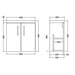 Hudson Reed Apollo Compact Vanity Unit - Wall Hung 1 & 2 Door Units with Basin (Various) - Unbeatable Bathrooms