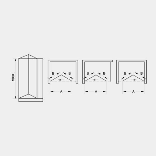 April Identiti Corner Bi-Fold Shower Enclosure - Unbeatable Bathrooms