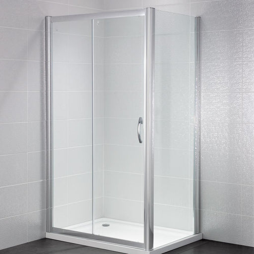 April Identiti Rectangle Shower Enclosure with Sliding Door - Unbeatable Bathrooms