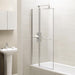 April Identiti Square Fixed Panel Bath Screen Towel Rail - Unbeatable Bathrooms