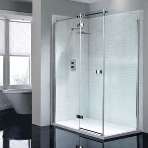 April Prestige Frameless Rectangle Shower Enclosure with Hinged Door - Unbeatable Bathrooms