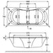 Carron Arc 5mm Acrylic White 1700mm x 850mm Shower Bath - Unbeatable Bathrooms