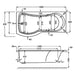 Carron Arc 5mm Acrylic White 1700mm x 850mm Shower Bath - Unbeatable Bathrooms
