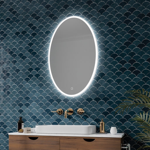 HiB Arena 80 LED Ambient Oval Mirror - Unbeatable Bathrooms