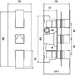 Hudson Reed Art Triple Thermostatic Concealed Shower Valve - Unbeatable Bathrooms