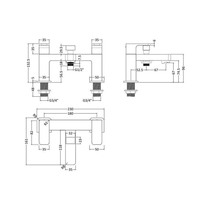 Hudson Reed Back To Wall Shower Elbow - Unbeatable Bathrooms