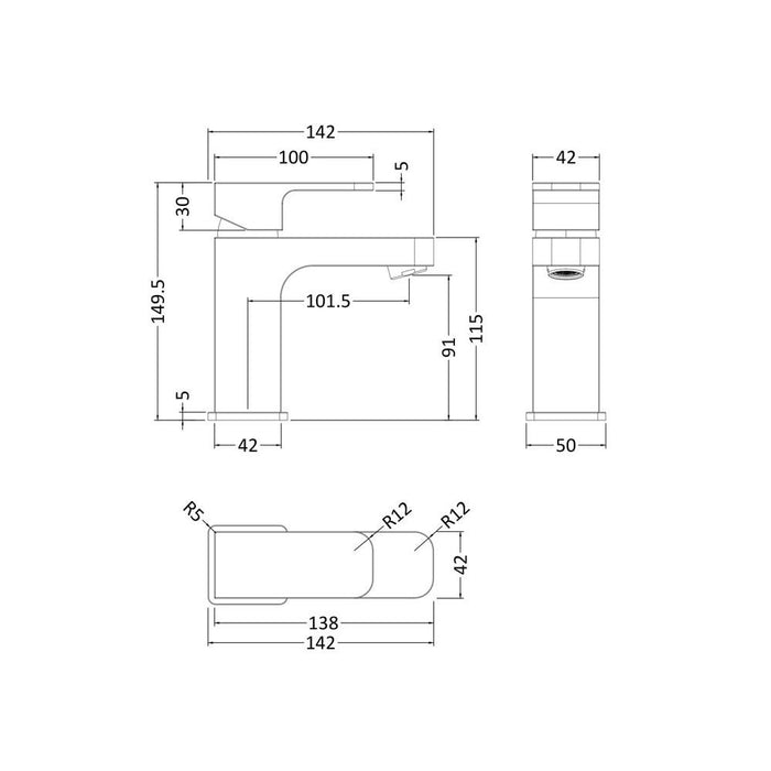 Hudson Reed Back To Wall Shower Elbow - Unbeatable Bathrooms