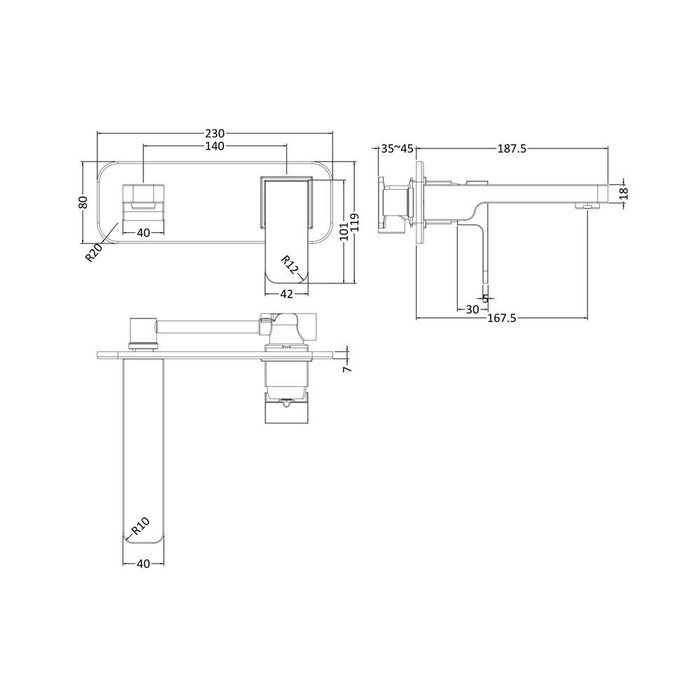 Hudson Reed Back To Wall Shower Elbow - Unbeatable Bathrooms