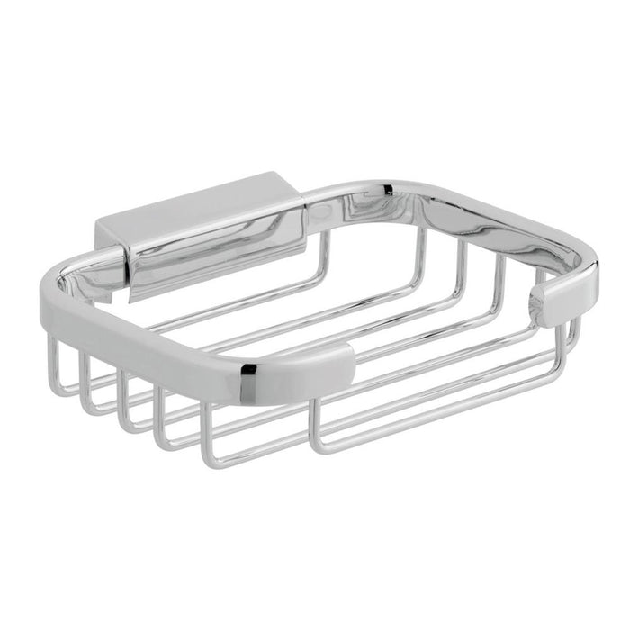 Vado Rectangular Wall Mounted Basket in Chrome - Unbeatable Bathrooms