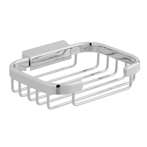 Vado Rectangular Wall Mounted Basket in Chrome - Unbeatable Bathrooms