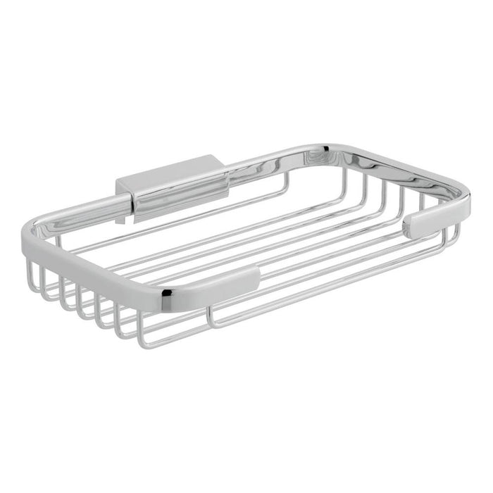 Vado Rectangular Wall Mounted Basket in Chrome - Unbeatable Bathrooms