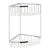 Vado Large Double Wall Mounted Triangular Corner Basket with Integral Hook - Unbeatable Bathrooms