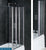 Volente 1000mm Folding Bath Screen with 1 Fixed and 3 Folding Panels - Right Hand - Unbeatable Bathrooms