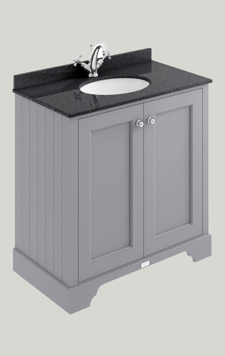 Bayswater 800mm Vanity Unit - Floor Standing 2 Door Unit with Basin - Unbeatable Bathrooms