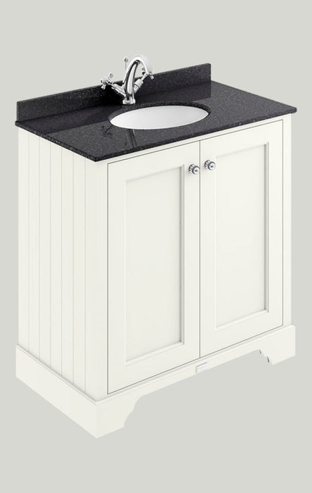 Bayswater 800mm Vanity Unit - Floor Standing 2 Door Unit with Basin - Unbeatable Bathrooms