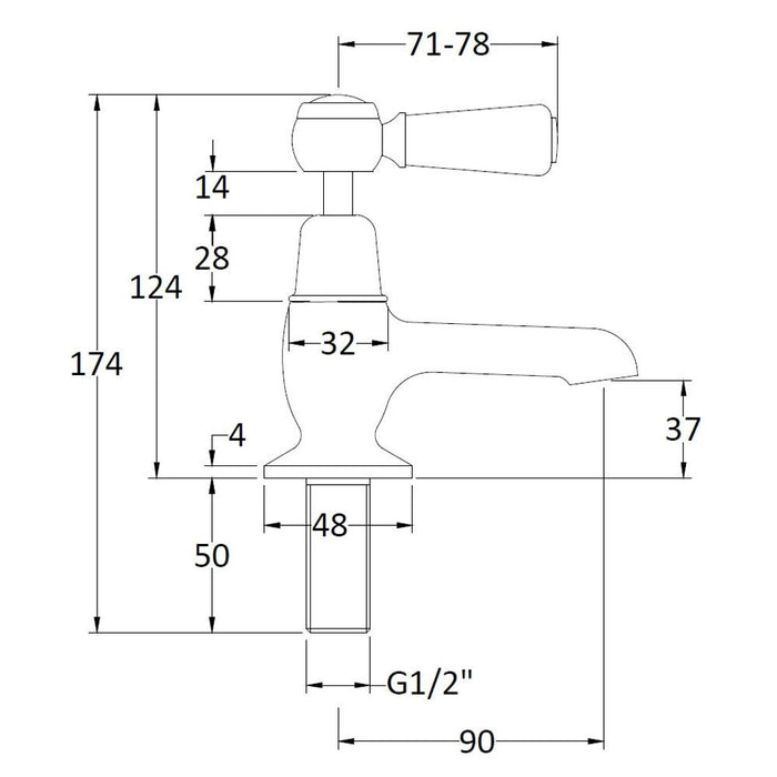 Hudson Reed Topaz with Lever Basin Taps - Unbeatable Bathrooms