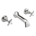 Hudson Reed Topaz Wall Mounted Bath Spout & Stop Taps - Unbeatable Bathrooms