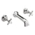 Hudson Reed Topaz Wall Mounted Bath Spout & Stop Taps - Unbeatable Bathrooms