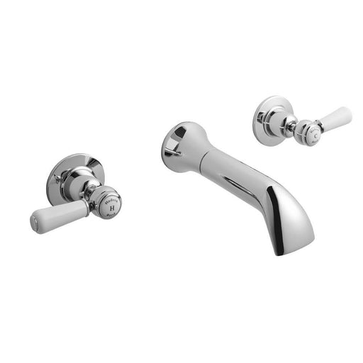 Hudson Reed Wall Mount 3Th Basin Tap Dome Lever - Unbeatable Bathrooms