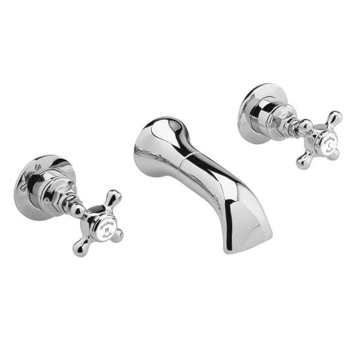 Hudson Reed Wall Mount 3Th Basin Tap Hex Crosshead - Unbeatable Bathrooms