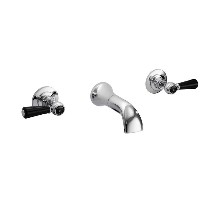 Hudson Reed Wall Mount 3Th Basin Tap Dome Lever - Unbeatable Bathrooms