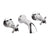 Hudson Reed Wall Mount 3Th Basin Tap Dome Crosshead - Unbeatable Bathrooms