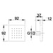 Hudson Reed Square Tile Body Jet - Unbeatable Bathrooms