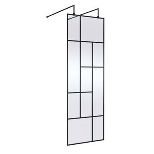 Hudson Reed Abstract Frame Wetroom Screen with Ceiling Posts - Unbeatable Bathrooms