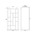 Hudson Reed Abstract Frame Wetroom Screen with Ceiling Posts - Unbeatable Bathrooms