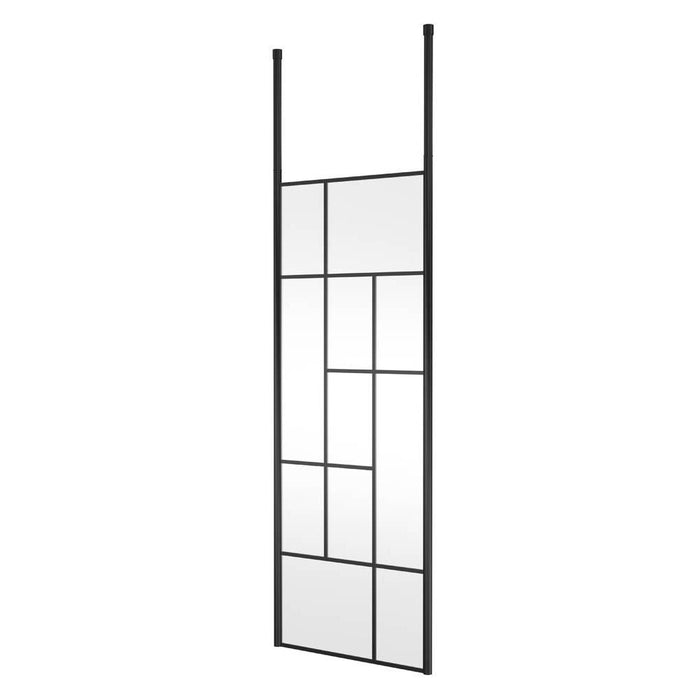 Hudson Reed Abstract Frame Wetroom Screen with Support Bars - Unbeatable Bathrooms