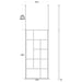 Hudson Reed Abstract Frame Wetroom Screen with Support Bars - Unbeatable Bathrooms