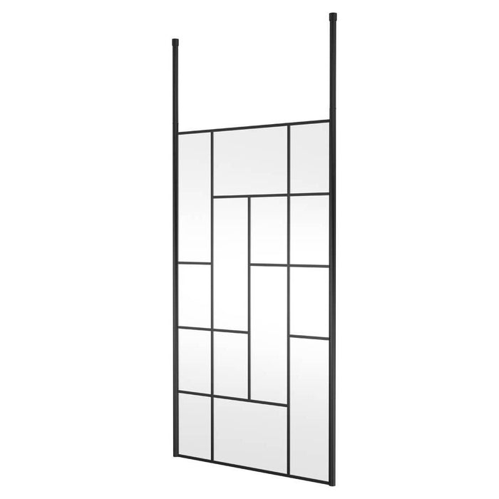 Hudson Reed Abstract Frame Wetroom Screen with Support Bars - Unbeatable Bathrooms