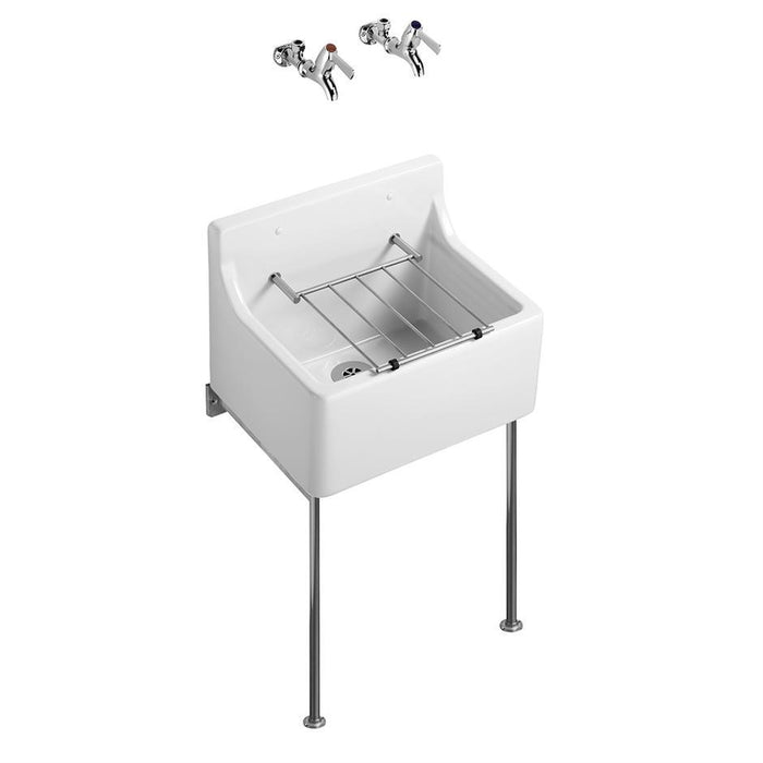 Armitage Shanks Birch Cleaner'S Sink with Fitted Bucket Grating - Unbeatable Bathrooms