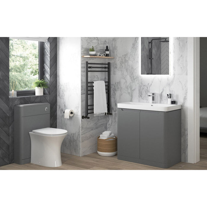 Bliss BLIS100525 Varna Rimless Back To Wall WC & Soft Close Seat - Unbeatable Bathrooms