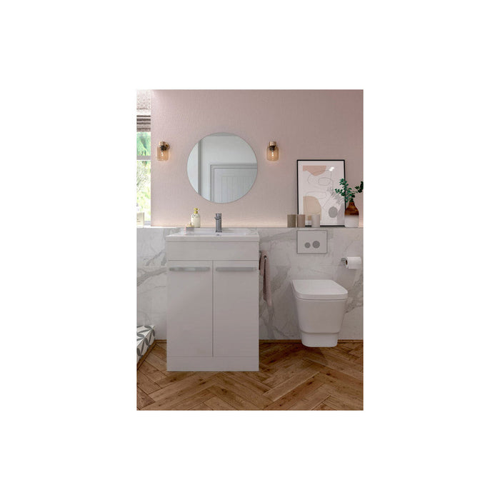 Bliss BLIS100552 Izzi 500mm Floor Standing WC Unit - White Gloss - Unbeatable Bathrooms