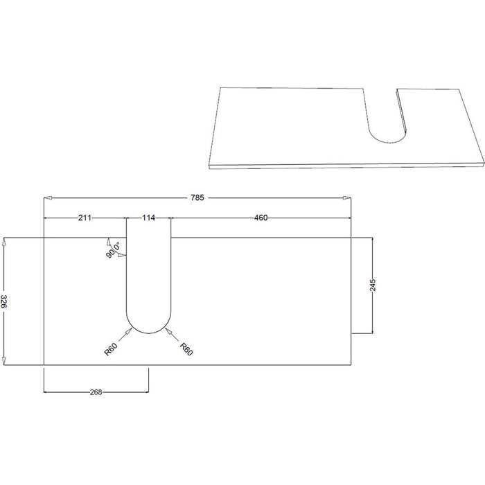 Bliss Mavone 2 Drawer Wall Hung Basin Unit (No Top) - Unbeatable Bathrooms
