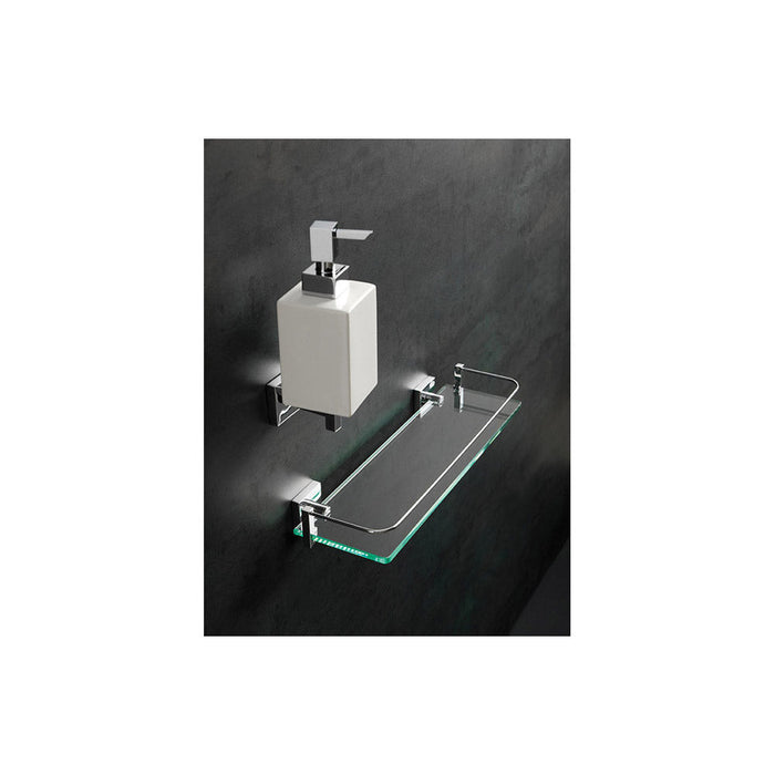 Bliss BLIS101692 Laso Wall Mounted Soap Dispenser - Chrome & White - Unbeatable Bathrooms