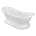 Bliss BLIS102809 Ella Freestanding 1760 x 700 x 720mm 2TH Bath w/Base - White - Unbeatable Bathrooms