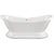 Bliss BLIS102809 Ella Freestanding 1760 x 700 x 720mm 2TH Bath w/Base - White - Unbeatable Bathrooms
