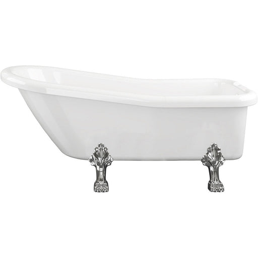 Bliss BLIS102811 Mullberry Freestanding 1530 x 670 x 760mm 2TH Bath w/Feet - White - Unbeatable Bathrooms