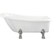 Bliss BLIS102811 Mullberry Freestanding 1530 x 670 x 760mm 2TH Bath w/Feet - White - Unbeatable Bathrooms