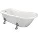 Bliss BLIS102812 Mullberry Freestanding 1710 x 670 x 780mm 2TH Bath w/Feet - White - Unbeatable Bathrooms