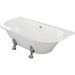 Bliss BLIS102813 Ticino Freestanding Back To Wall 1700 x 800 x 600mm 2TH Bath w/Feet - White - Unbeatable Bathrooms